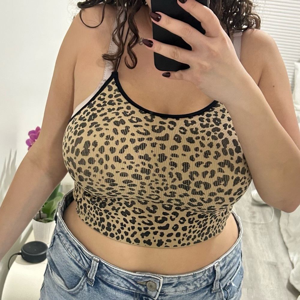 no boundaries leopard print tank top